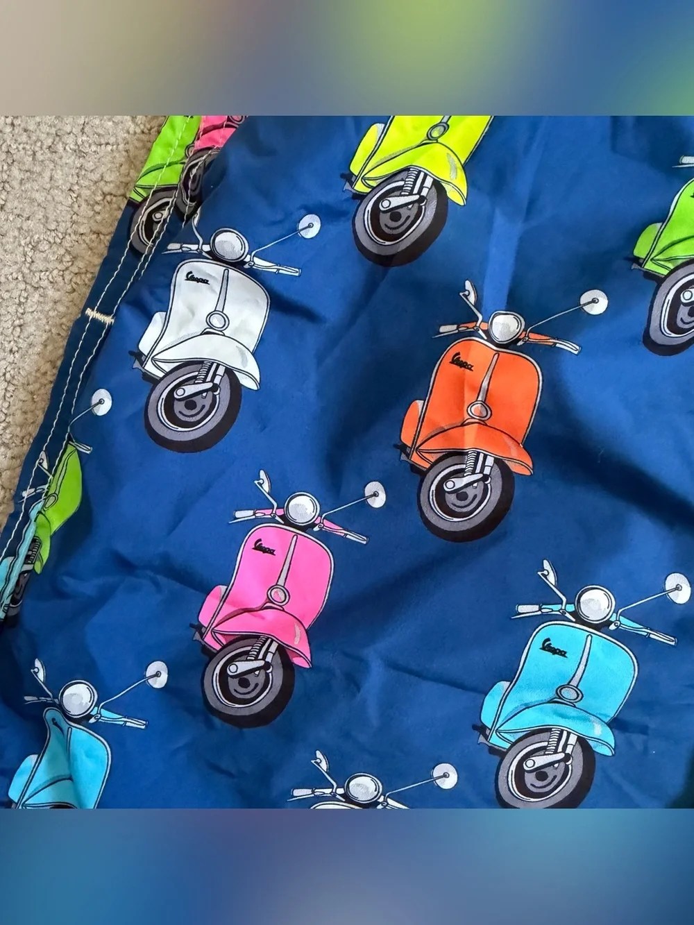 MC2 Saint Barth Men’s Vespa Swim Trunks Shorts Sz S Blue Limited Edition NEW NWT